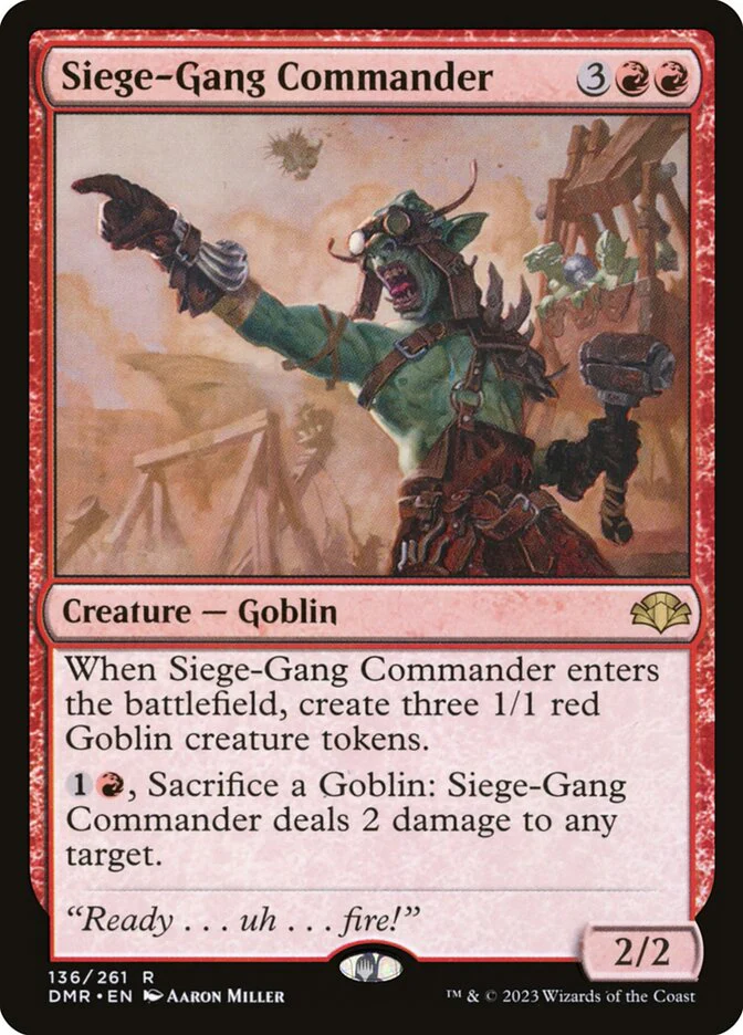 Siege-Gang Commander 136/261 (Dominaria Remastered)  - Foil