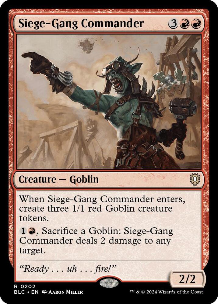 Siege-Gang Commander 202/40 (Commander: Bloomburrow)