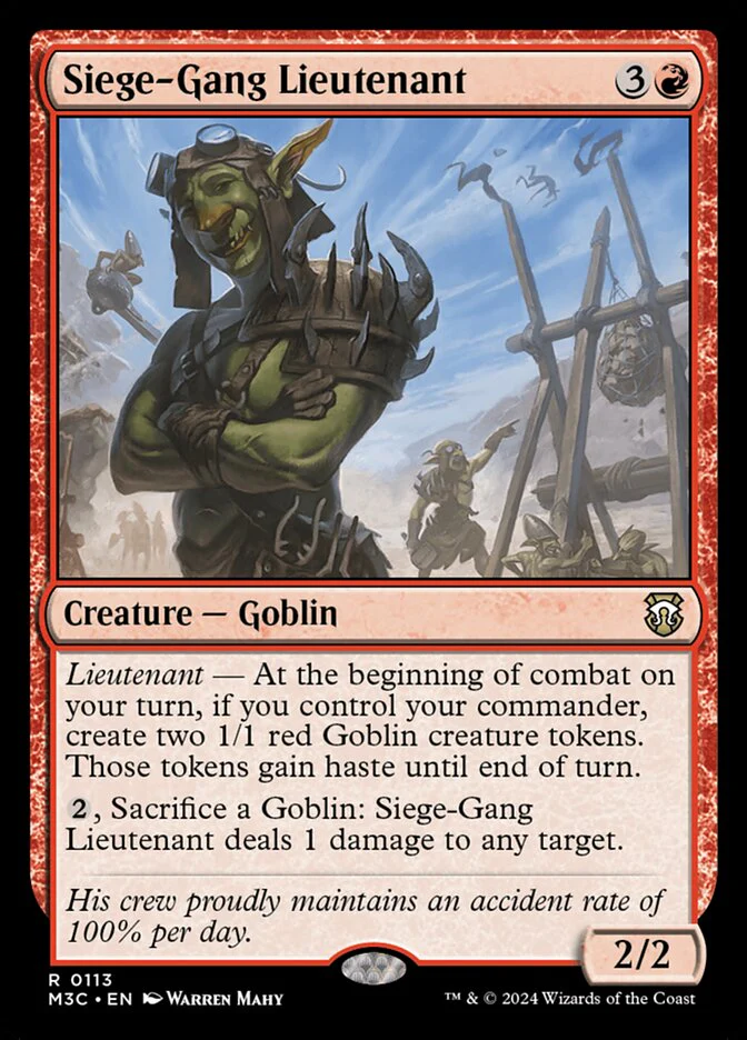 Siege-Gang Lieutenant 113/411 (Commander: Modern Horizons 3)