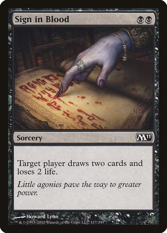 Sign in Blood 117/249 (Magic 2011 (M11))  - Foil
