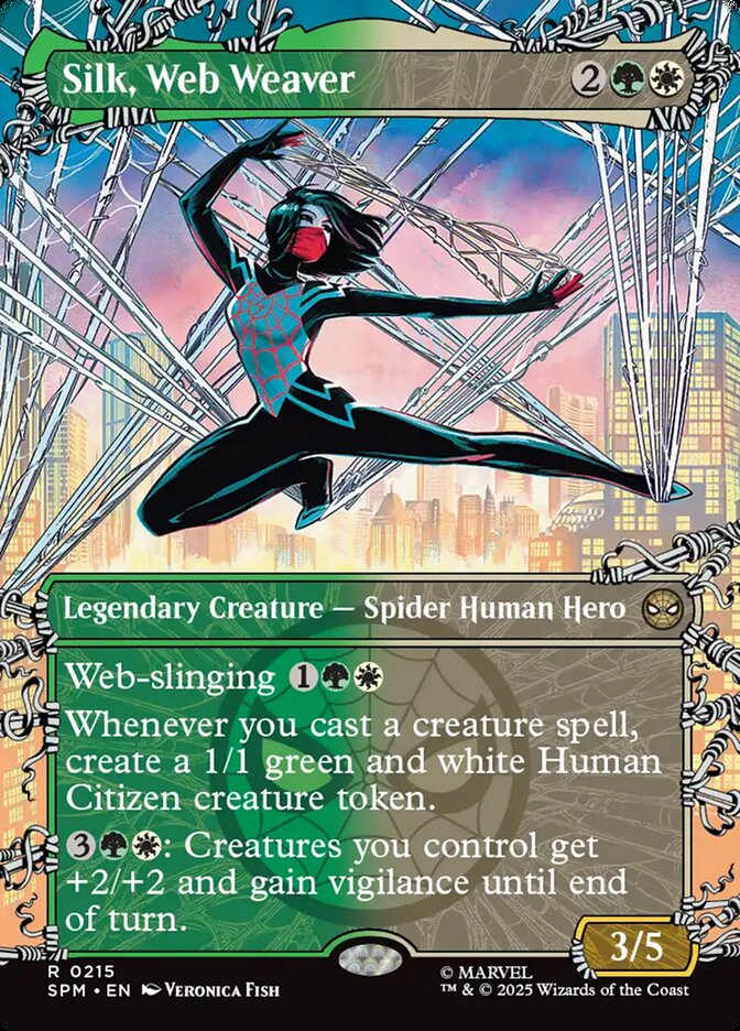 Silk, Web Weaver 215/198 (Marvel's Spider-Man) - Showcase Foil