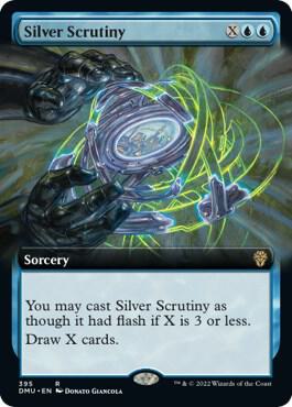 Silver Scrutiny Extended Art 395/281 (Dominaria United)