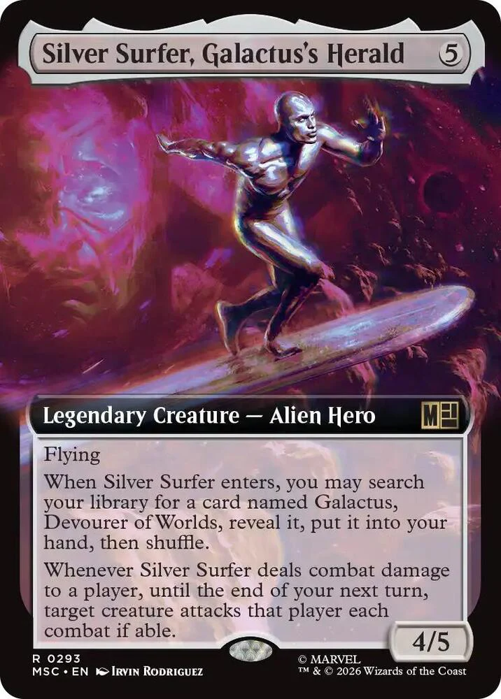 Silver Surfer Galactuss Herald Extended Art 293 (Commander: Marvel Super Heroes)  - Extended Art
