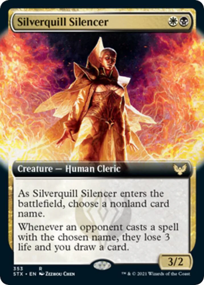 Silverquill Silencer Extended Art 353/275 (Strixhaven: School of Mages)  - Foil