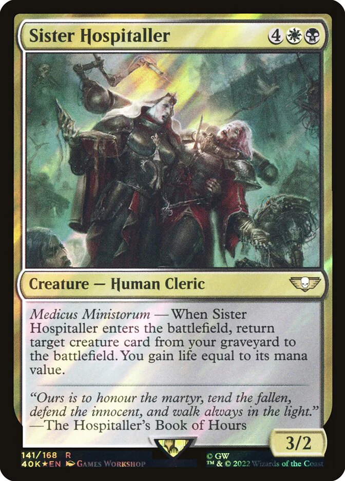 Sister Hospitaller  141★/617 (Universes Beyond: Warhammer 40,000)  - Surge Foil