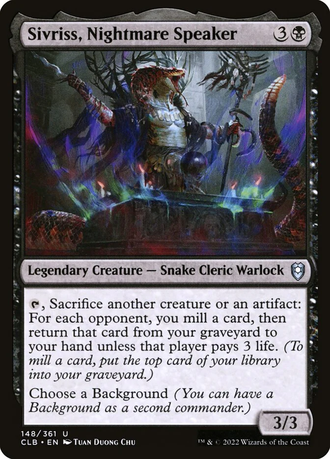 Sivriss, Nightmare Speaker 148/361 (Commander Legends: Battle for Baldur's Gate)