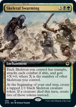 Skeletal Swarming Extended Art 389/281 (Adventures in the Forgotten Realms)  - Foil