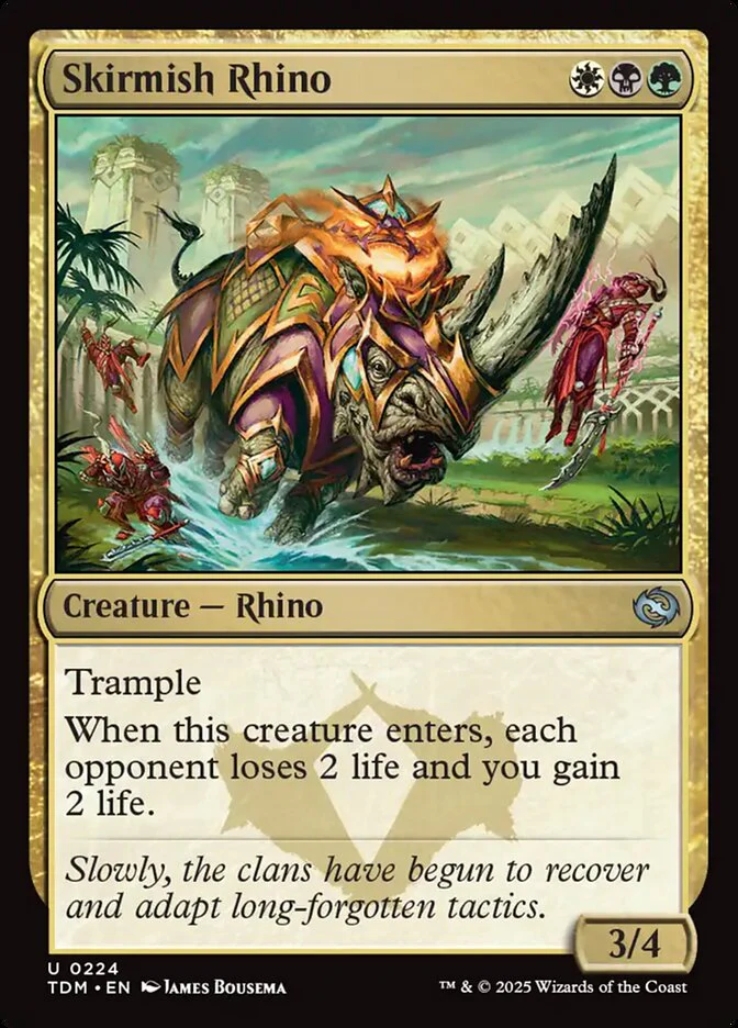Skirmish Rhino 224/291 (Tarkir: Dragonstorm)  - Foil