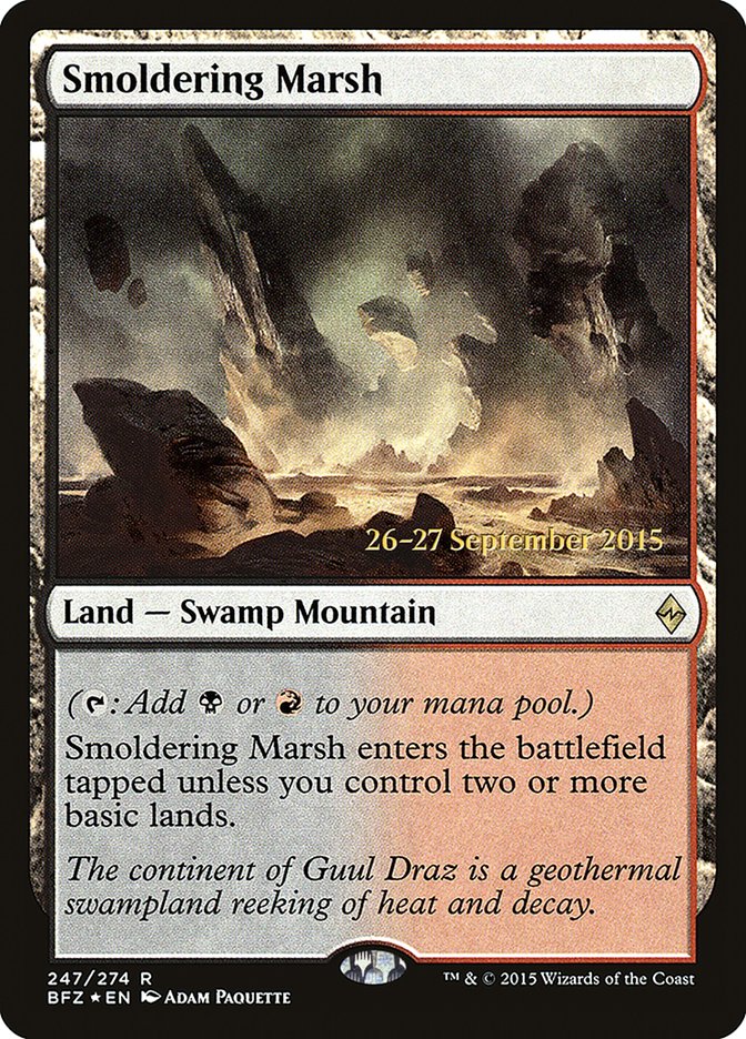 Smoldering Marsh 247s/90 (Prerelease Cards)  - Foil