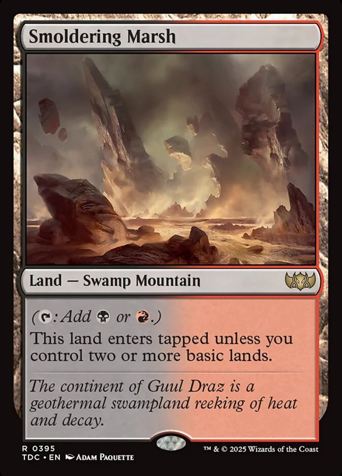 Smoldering Marsh 395/413 (Commander: Tarkir: Dragonstorm)