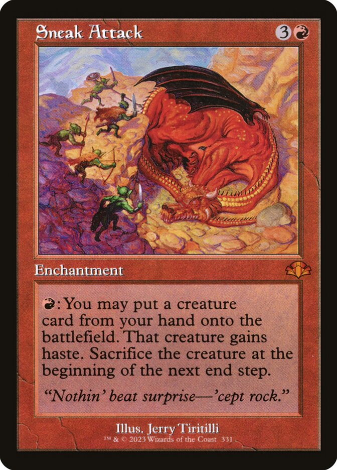 Sneak Attack 331/261 (Dominaria Remastered)  - Retro Foil