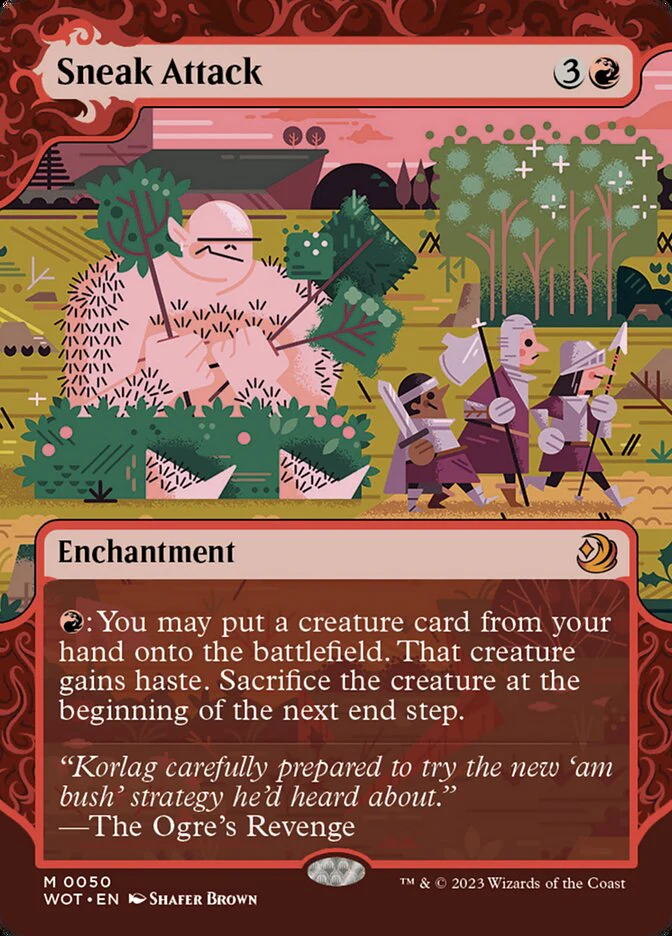 Sneak Attack 50/63 (Wilds of Eldraine: Enchanting Tales) - Showcase Foil