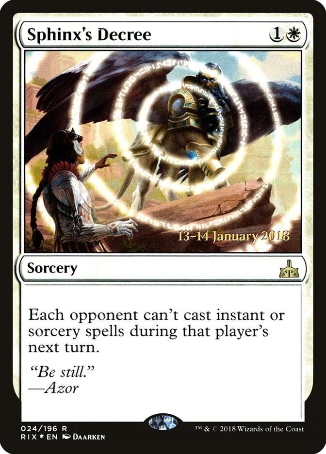 Sphinxs Decree 24s/98 (Prerelease Cards)  - Foil