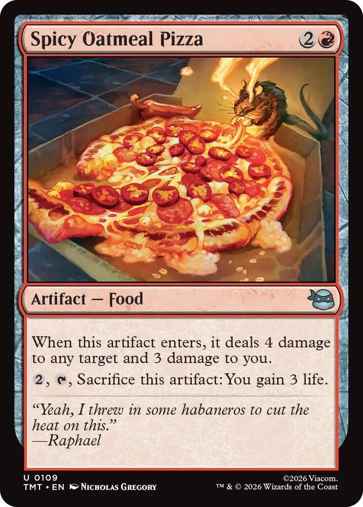 Spicy Oatmeal Pizza 109/190 (Teenage Mutant Ninja Turtles) - Foil