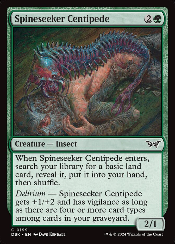 Spineseeker Centipede 199/286 (Duskmourn: House of Horror)  - Foil