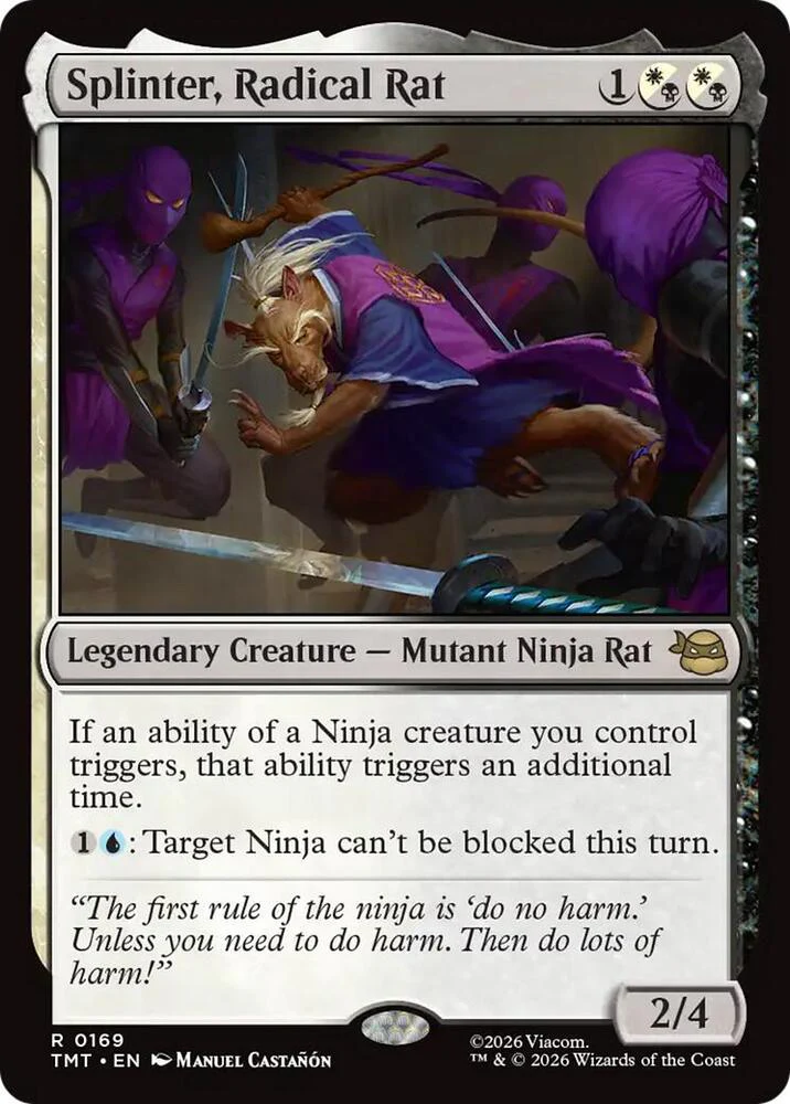 Splinter, Radical Rat 169/190 (Teenage Mutant Ninja Turtles)  - Foil