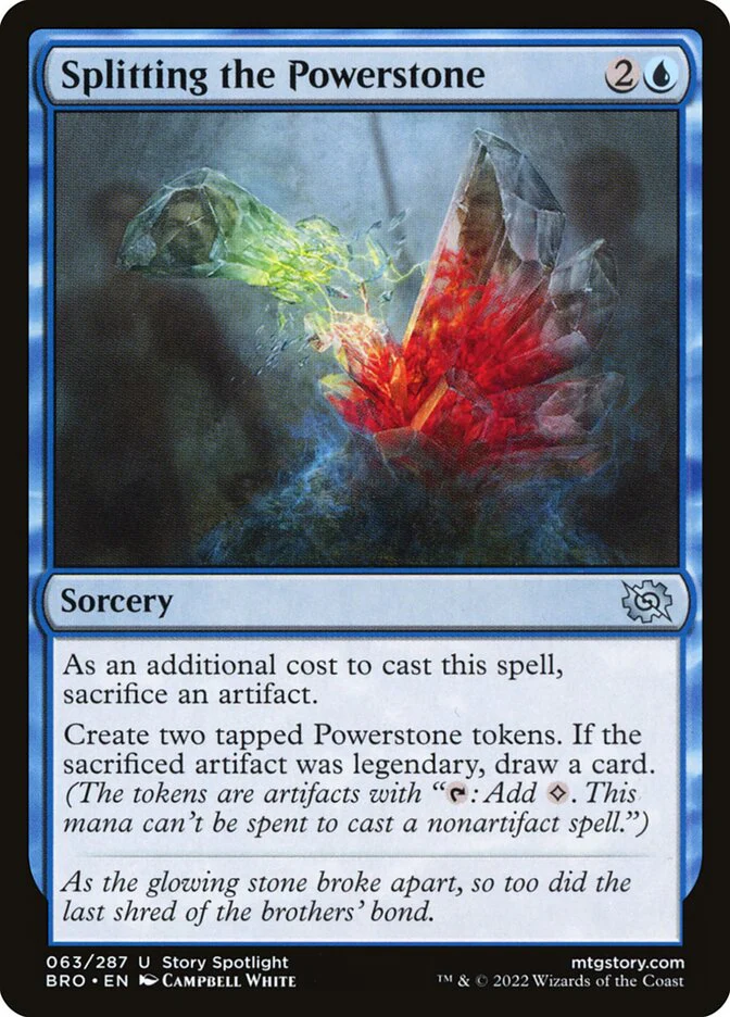 Splitting the Powerstone 63/287 (The Brothers' War) - Foil