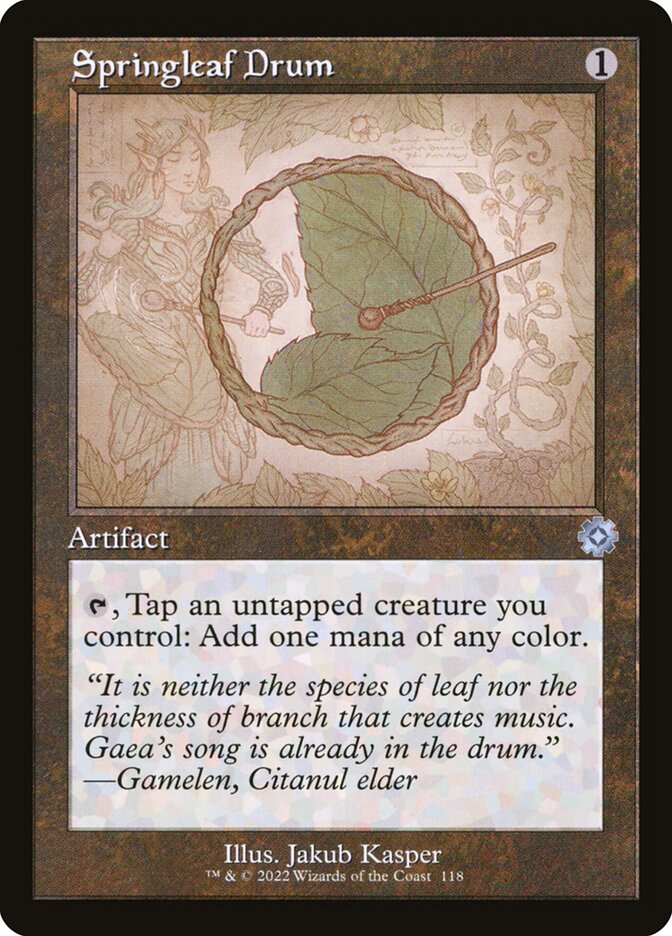 Springleaf Drum 118/63 (The Brothers' War: Retro Frame Artifacts)  - Foil
