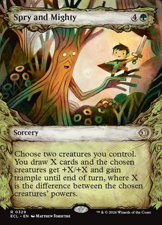 Spry and Mighty 329/273 (Lorwyn Eclipsed) - Showcase Foil