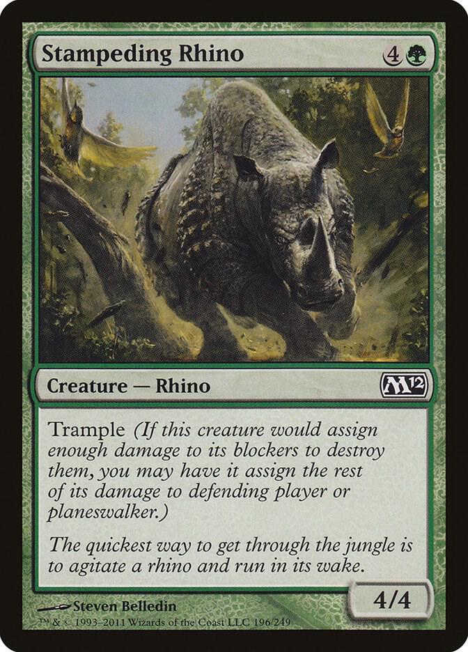 Stampeding Rhino 196/249 (Magic 2012 (M12))  - Foil