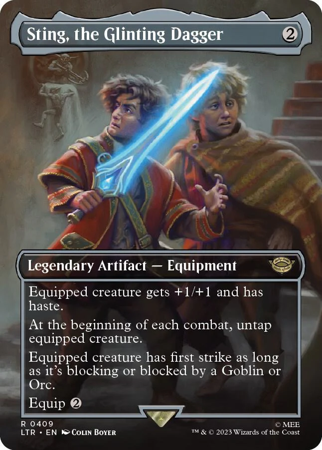 Sting, the Glinting Dagger 409 (Universes Beyond: The Lord of the Rings: Tales of Middle-earth)  - Borderless Foil