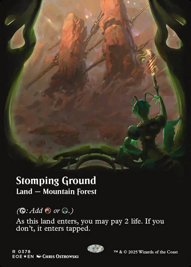 Stomping Ground Borderless Galaxy Foil 378 (Edge of Eternities) - Borderless Galaxy Foil