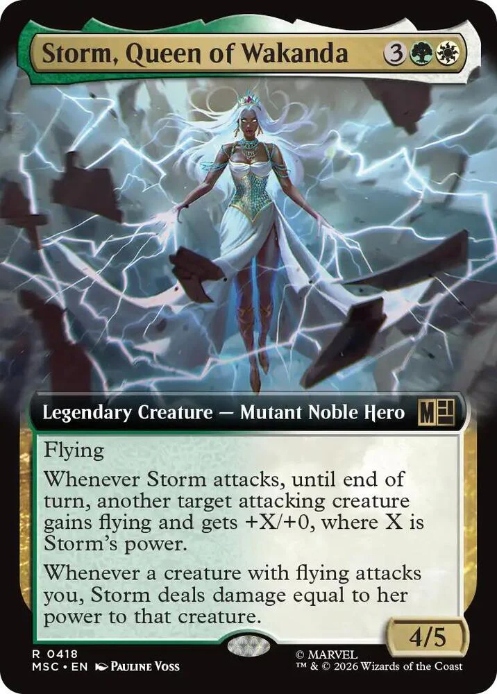 Storm Queen of Wakanda Extended Art 418 (Commander: Marvel Super Heroes)  - Extended Art