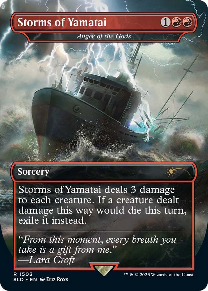 Storms of Yamatai // Anger of the Gods 1503/1 (Secret Lair Drop Series)  - Borderless Foil