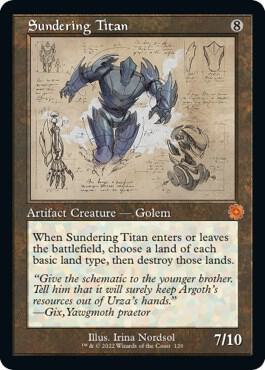 Sundering Titan Schematic 120/63 (The Brothers' War: Retro Frame Artifacts)  - Foil