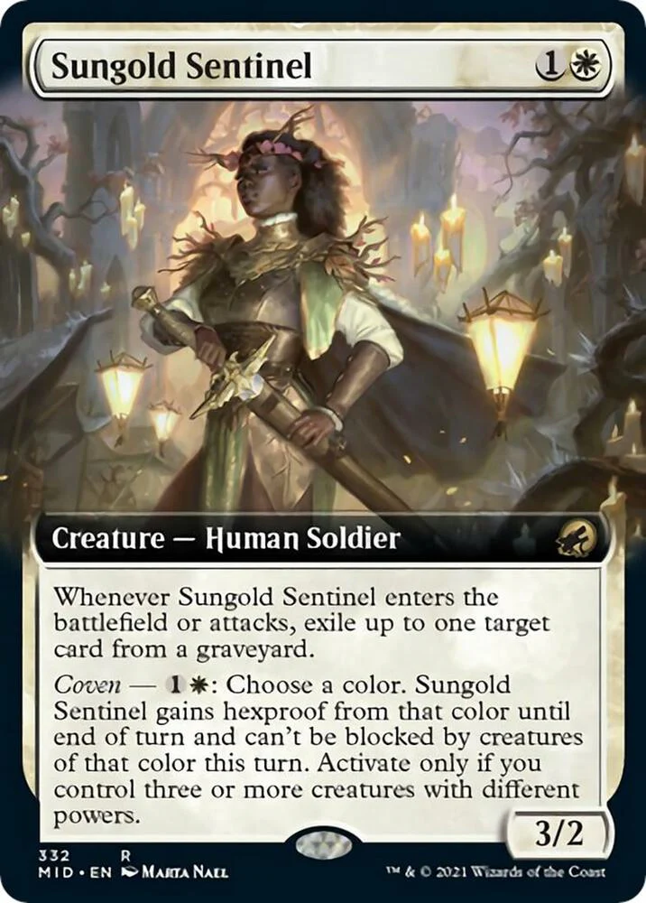 Sungold Sentinel Extended Art 332/277 (Innistrad: Midnight Hunt)  - Foil