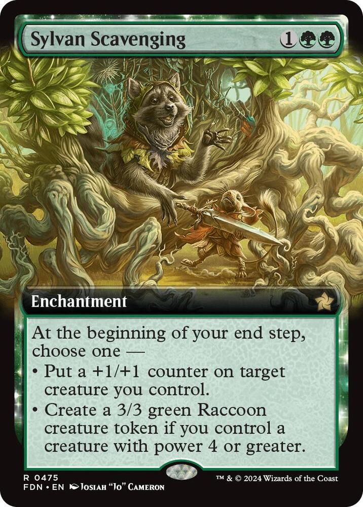 Sylvan Scavenging 475/291 (Foundations)  - Extended Art Foil