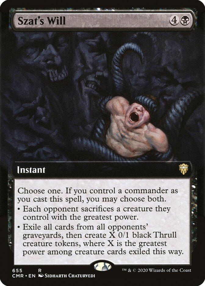 Szat's Will 655/361 (Commander Legends)  - Extended Art Foil