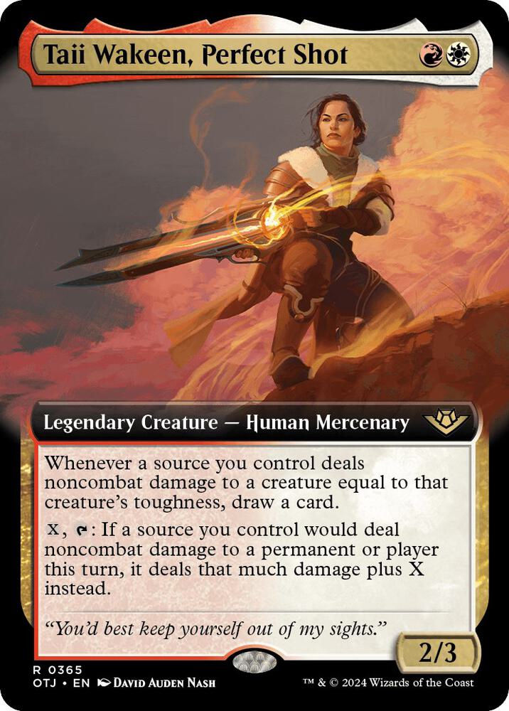 Taii Wakeen, Perfect Shot 365/286 (Outlaws of Thunder Junction)  - Extended Art Foil