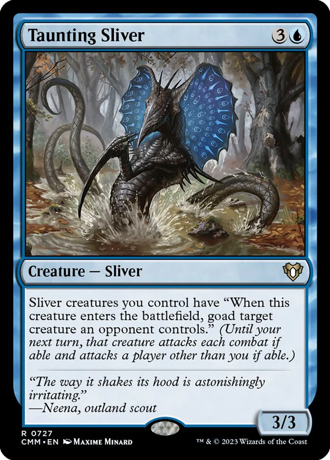 Taunting Sliver 727/451 (Commander Masters)