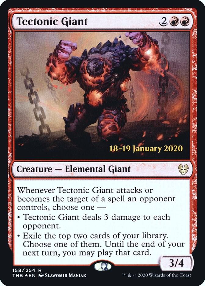 Tectonic Giant 158s/137 (Prerelease Cards)  - Foil