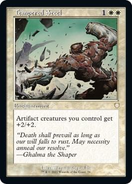 Tempered Steel Retro Frame 76/40 (Commander: The Brothers' War)