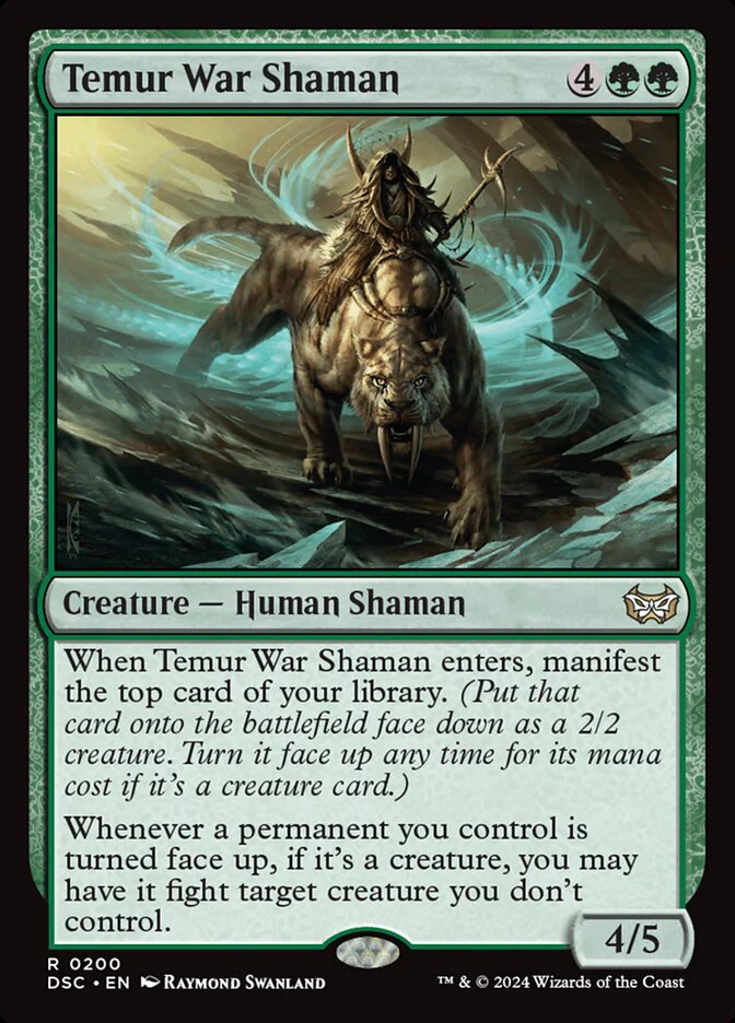 Temur War Shaman 200/40 (Commander: Duskmourn: House of Horror)