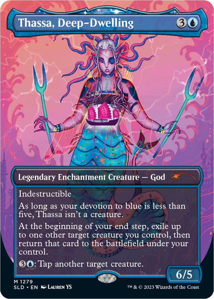 Thassa, Deep-Dwelling 1279/1 (Secret Lair Drop Series)  - Borderless Foil