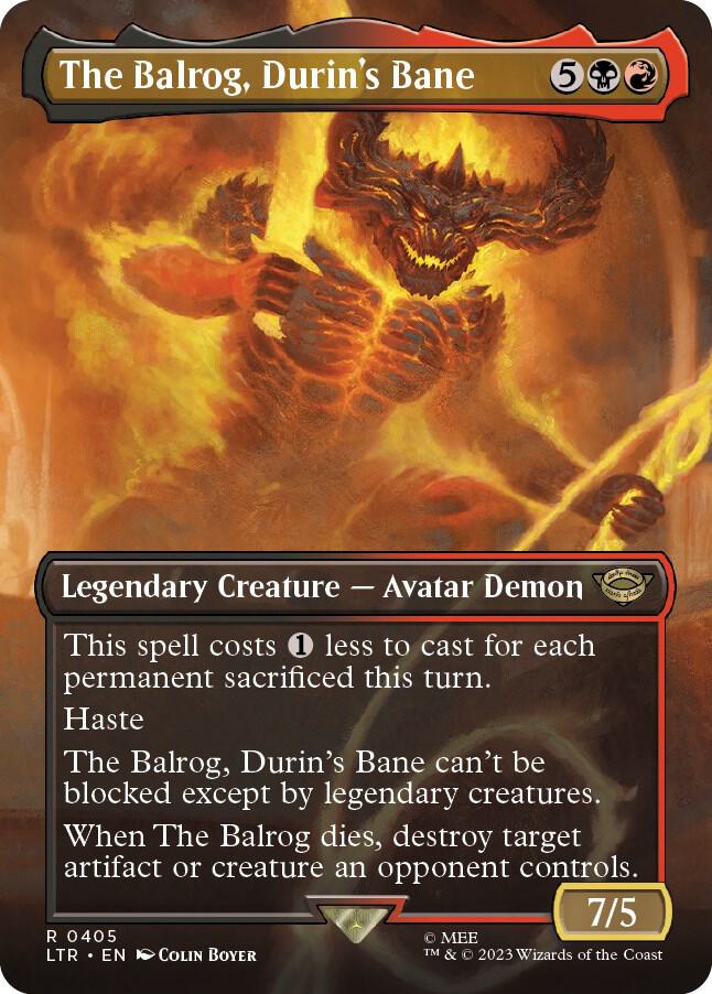The Balrog, Durin's Bane 405 (Universes Beyond: The Lord of the Rings: Tales of Middle-earth)  - Borderless Foil