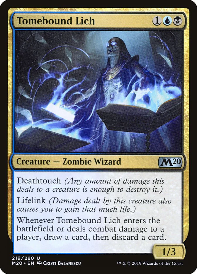 Tomebound Lich 219 (Core Set 2020)