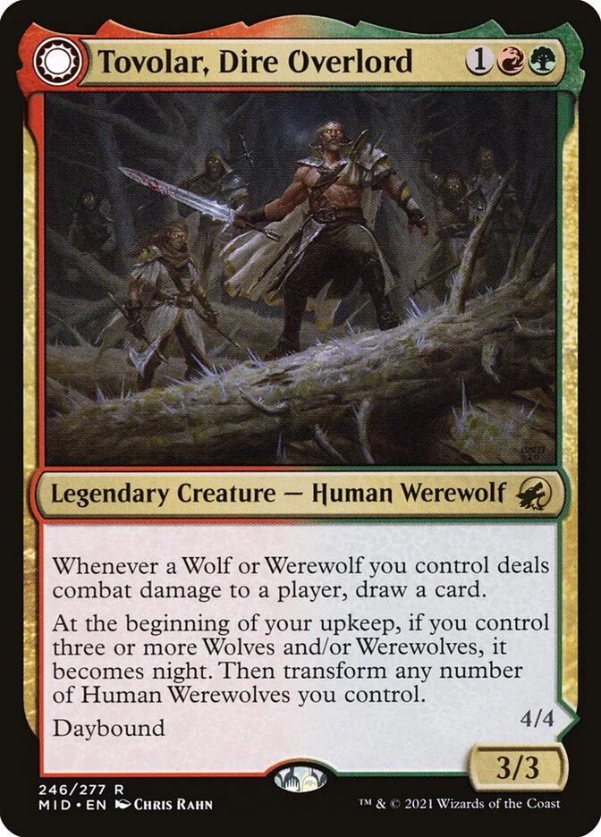 Tovolar, Dire Overlord // Tovolar, the Midnight Scourge 246 (Innistrad: Midnight Hunt)  - Foil