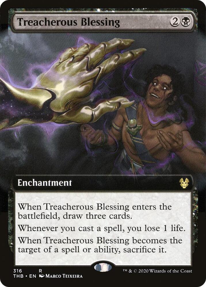 Treacherous Blessing 316/254 (Theros Beyond Death)  - Extended Art Foil