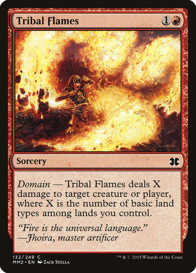 Tribal Flames 132/249 (Modern Masters 2015)  - Foil