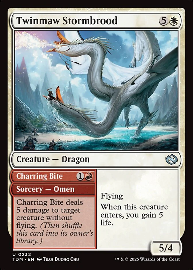 Twinmaw Stormbrood // Charring Bite 232/291 (Tarkir: Dragonstorm)  - Foil