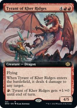 Tyrant of Kher Ridges Extended Art 341/287 (The Brothers' War)  - Foil