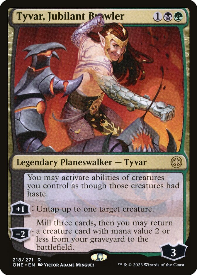 Tyvar, Jubilant Brawler 218/271 (Phyrexia: All Will Be One)