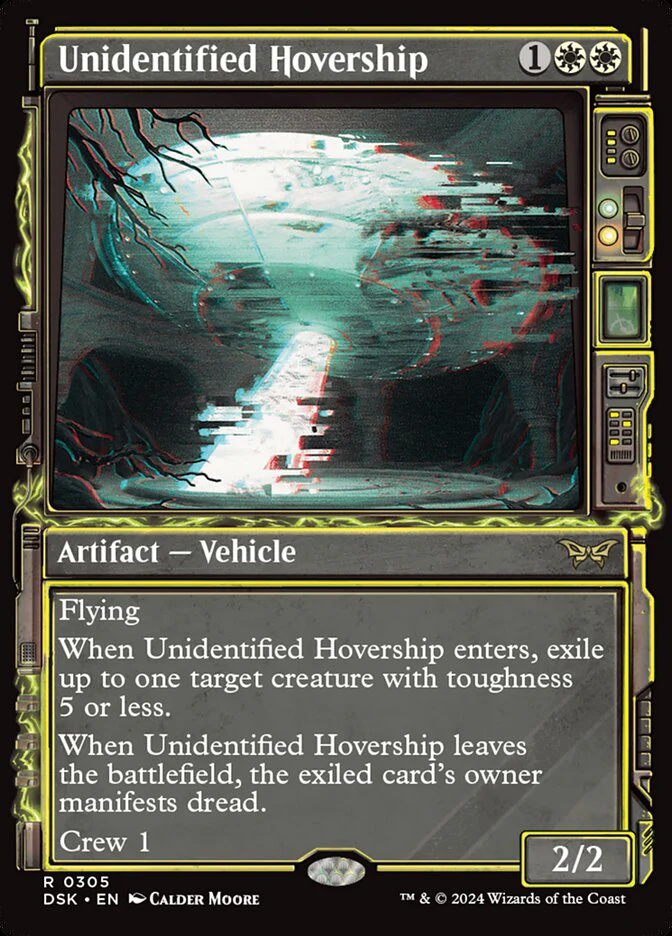 Unidentified Hovership 305/286 (Duskmourn: House of Horror)  - Showcase Foil