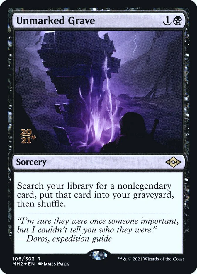 Unmarked Grave 106s/86 (Prerelease Cards) - Foil