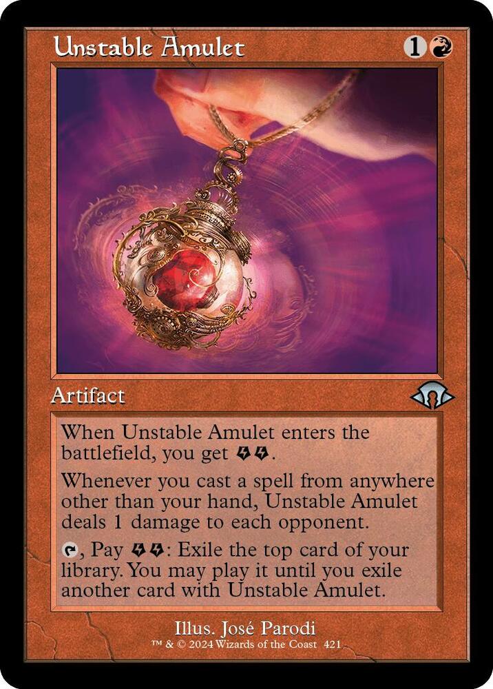 Unstable Amulet 421/319 (Modern Horizons 3)  - Retro Foil