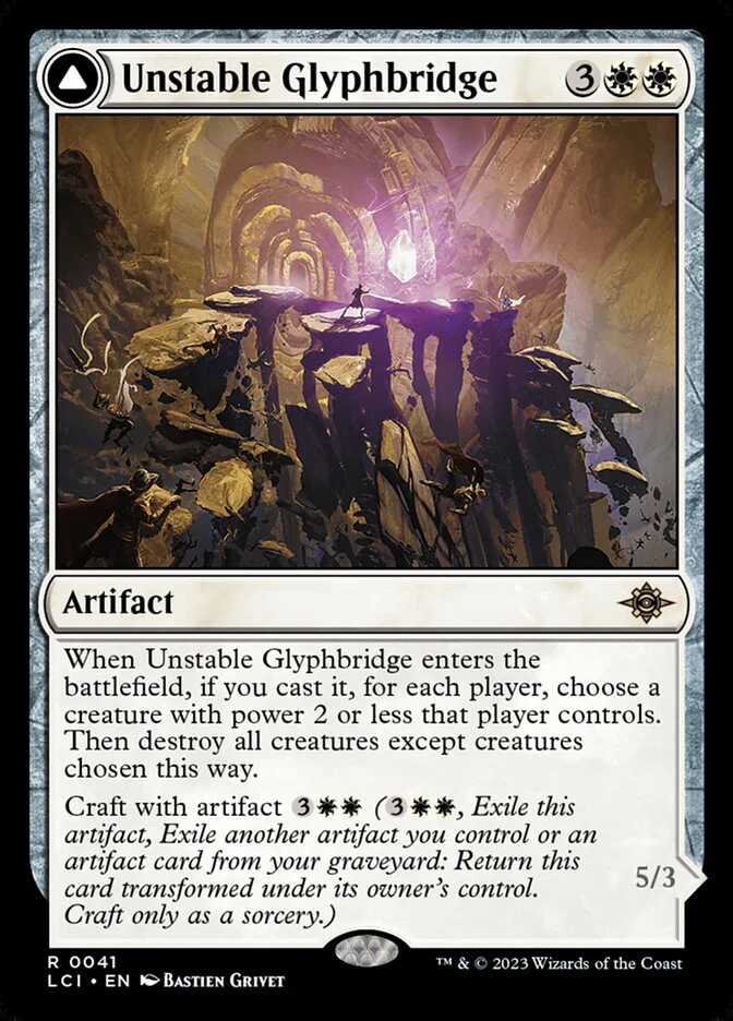 Unstable Glyphbridge // Sandswirl Wanderglyph 41/291 (The Lost Caverns of Ixalan)